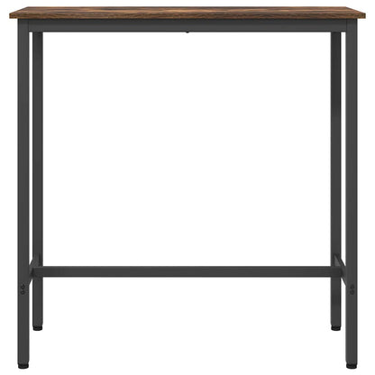 vidaXL Table Smoked Oak 100 x 40 x 100.5 cm Engineered Wood and Steel 5
