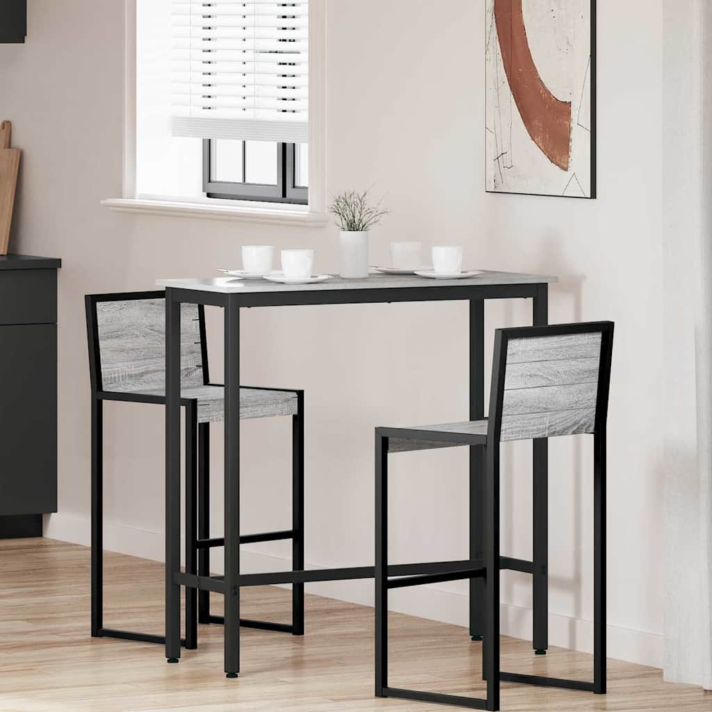 vidaXL Table Grey Sonoma 100 x 40 x 100.5 cm Engineered Wood and Steel 1