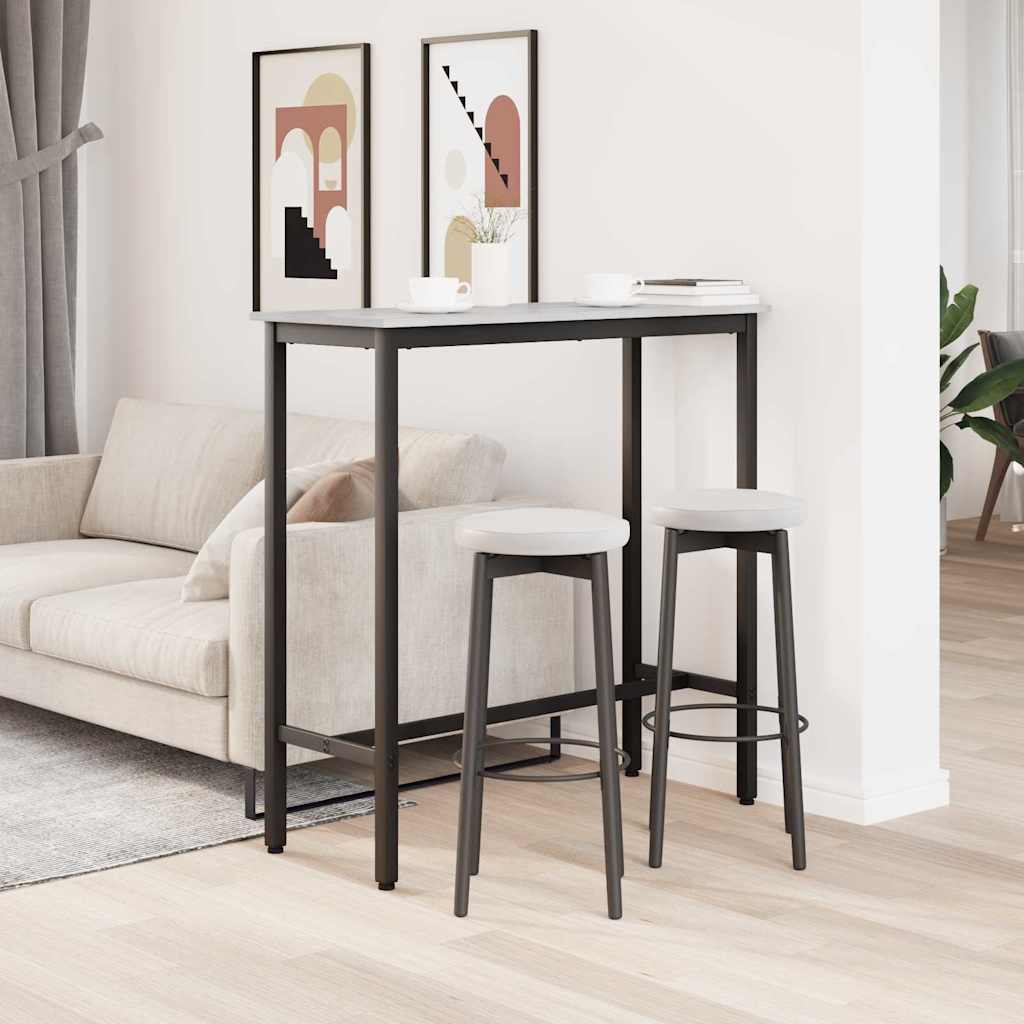 vidaXL Table Grey Sonoma 100 x 40 x 100.5 cm Engineered Wood and Steel 4