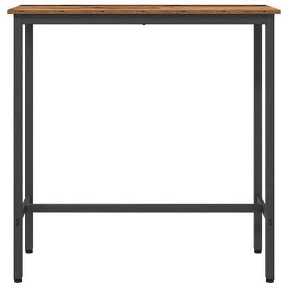 vidaXL Table Old Wood 100 x 40 x 100.5 cm Engineered Wood and Steel 5