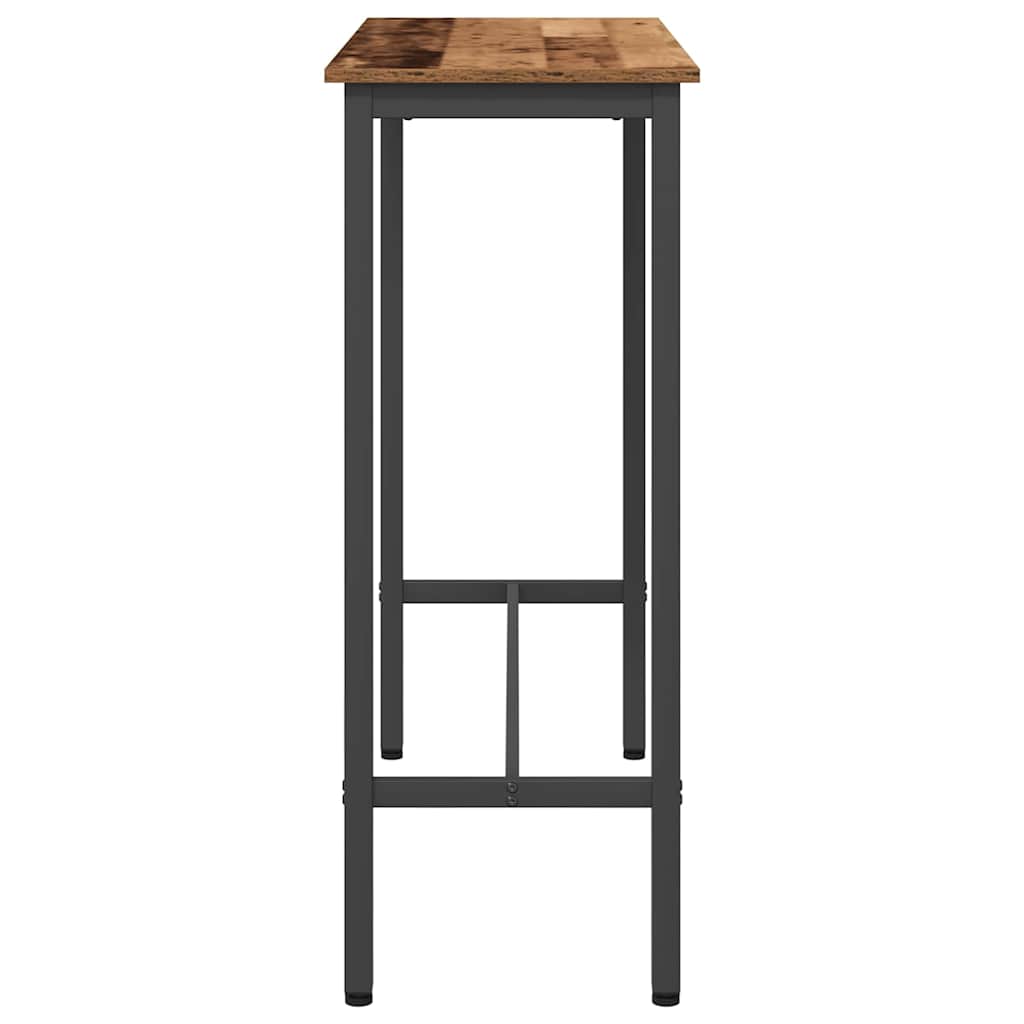 vidaXL Table Old Wood 100 x 40 x 100.5 cm Engineered Wood and Steel 6