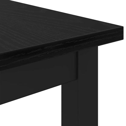 vidaXL Table Black Oak 100 x 50 x 76.5 cm Engineered Wood and Steel 5