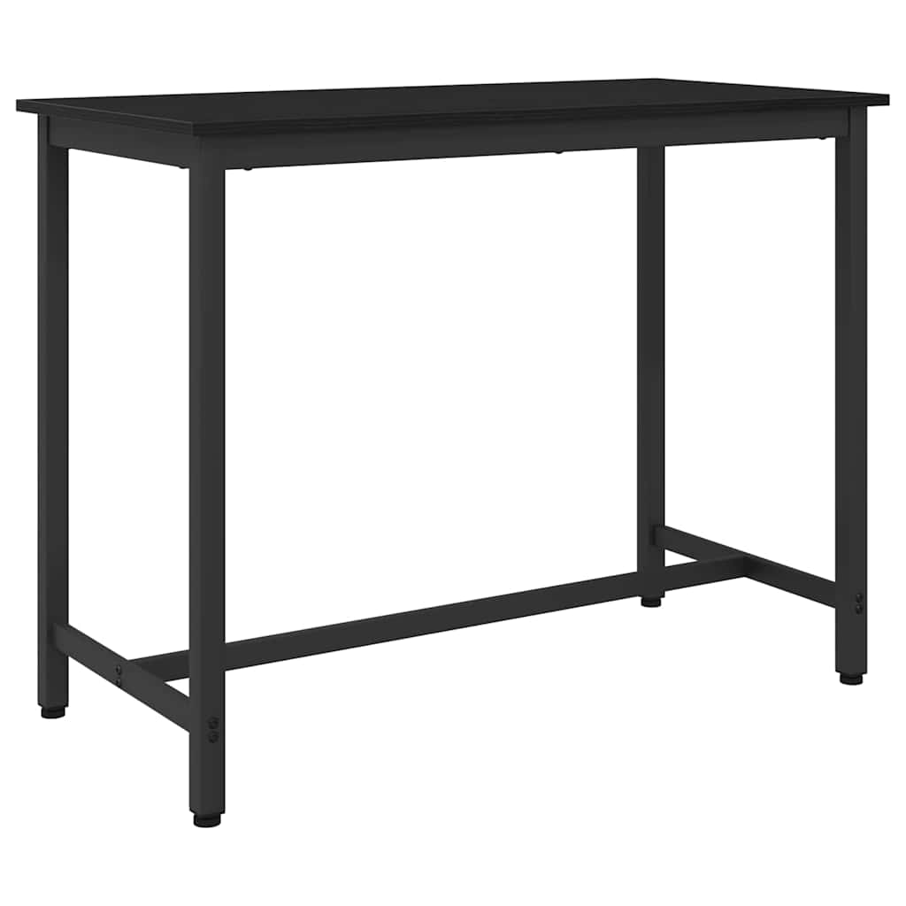 vidaXL Table Black Oak 100 x 50 x 76.5 cm Engineered Wood and Steel 1