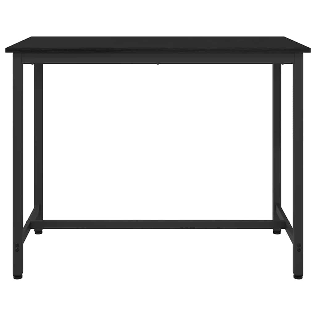 vidaXL Table Black Oak 100 x 50 x 76.5 cm Engineered Wood and Steel 3