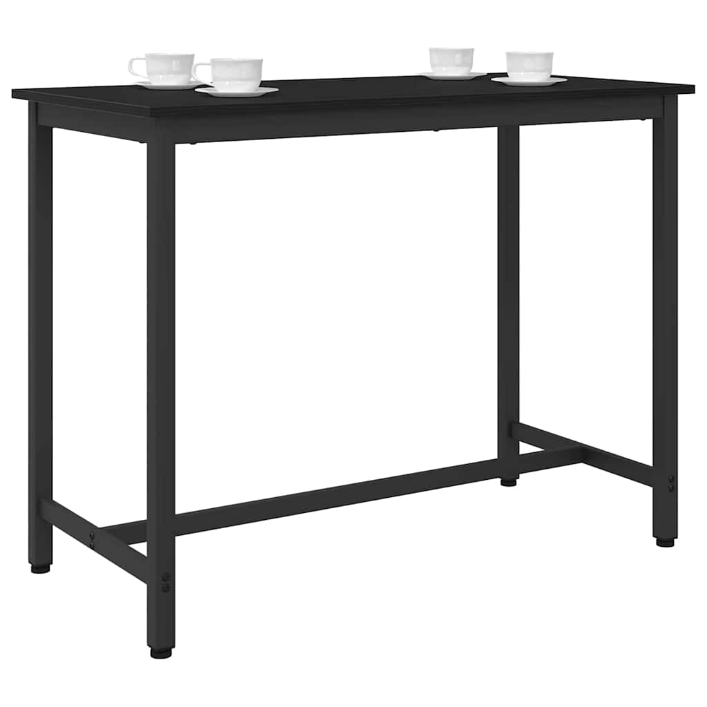 vidaXL Table Black Oak 100 x 50 x 76.5 cm Engineered Wood and Steel 2