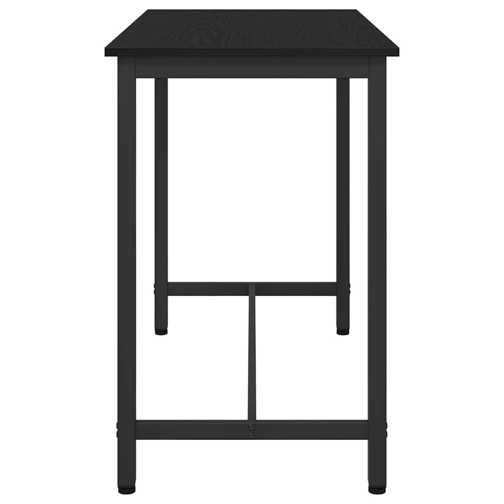 vidaXL Table Black Oak 100 x 50 x 76.5 cm Engineered Wood and Steel 4