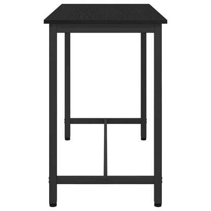 vidaXL Table Black Oak 100 x 50 x 76.5 cm Engineered Wood and Steel 4