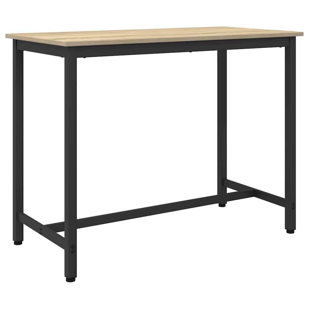 vidaXL Table Sonoma Oak 100 x 50 x 76.5 cm Engineered Wood and Steel 1