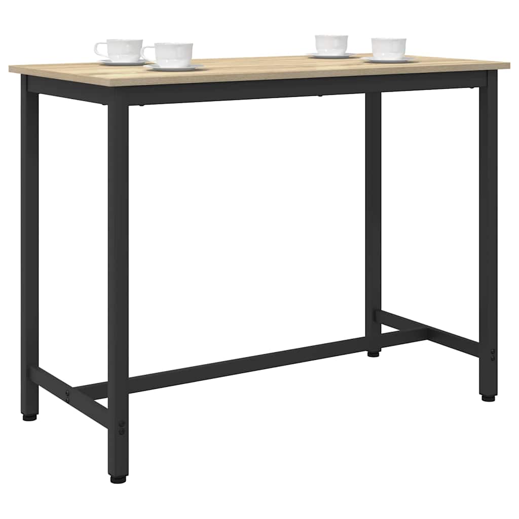 vidaXL Table Sonoma Oak 100 x 50 x 76.5 cm Engineered Wood and Steel 2