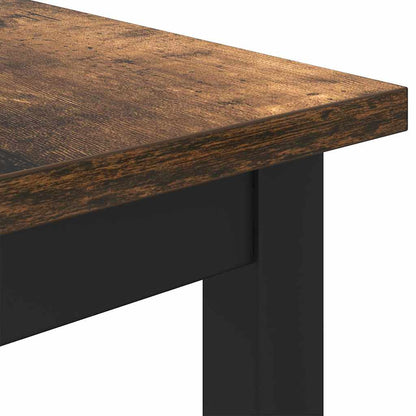 vidaXL Table Smoked Oak 100 x 50 x 76.5 cm Engineered Wood and Steel 5