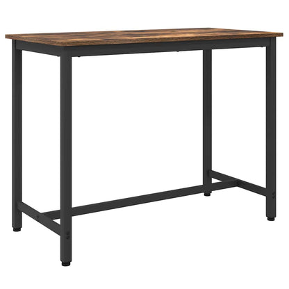 vidaXL Table Smoked Oak 100 x 50 x 76.5 cm Engineered Wood and Steel 1