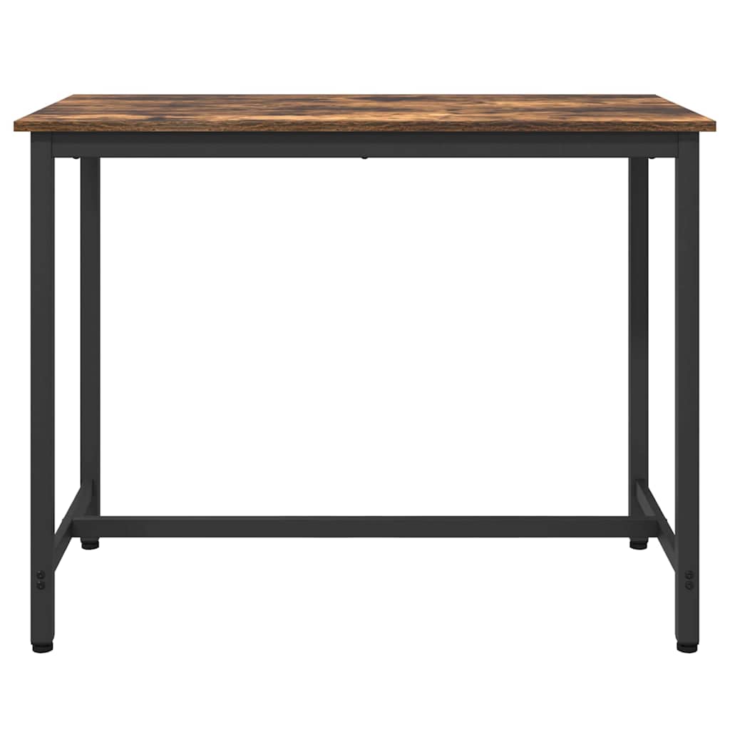 vidaXL Table Smoked Oak 100 x 50 x 76.5 cm Engineered Wood and Steel 3