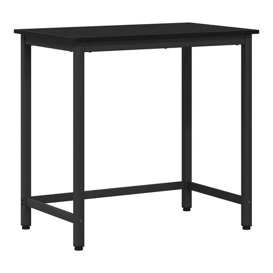 Table 100 x 50 x 76.5 cm Engineered Wood and Steel Black oak