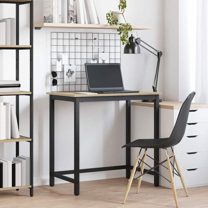 vidaXL Table Sonoma Oak 100 x 50 x 76.5 cm Engineered Wood and Steel 1