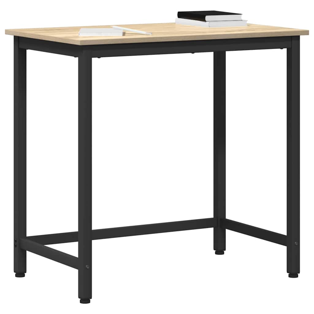 vidaXL Table Sonoma Oak 100 x 50 x 76.5 cm Engineered Wood and Steel 3