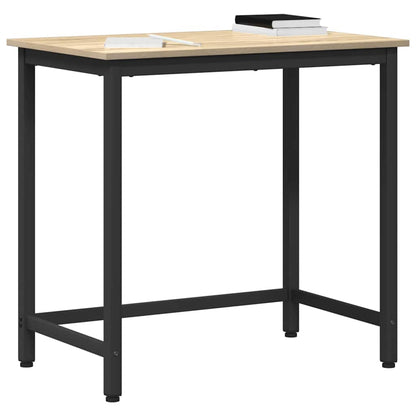 vidaXL Table Sonoma Oak 100 x 50 x 76.5 cm Engineered Wood and Steel 3