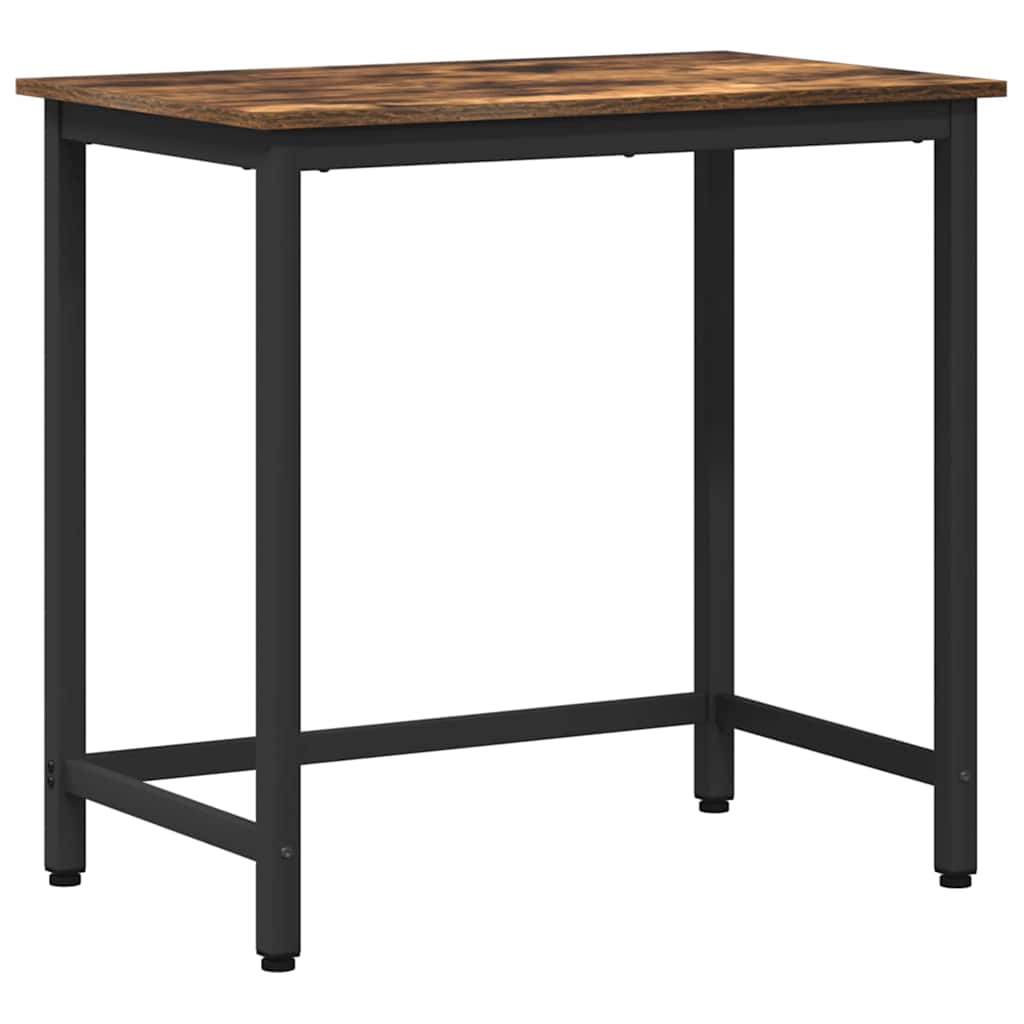 vidaXL Table Smoked Oak 100 x 50 x 76.5 cm Engineered Wood and Steel 2