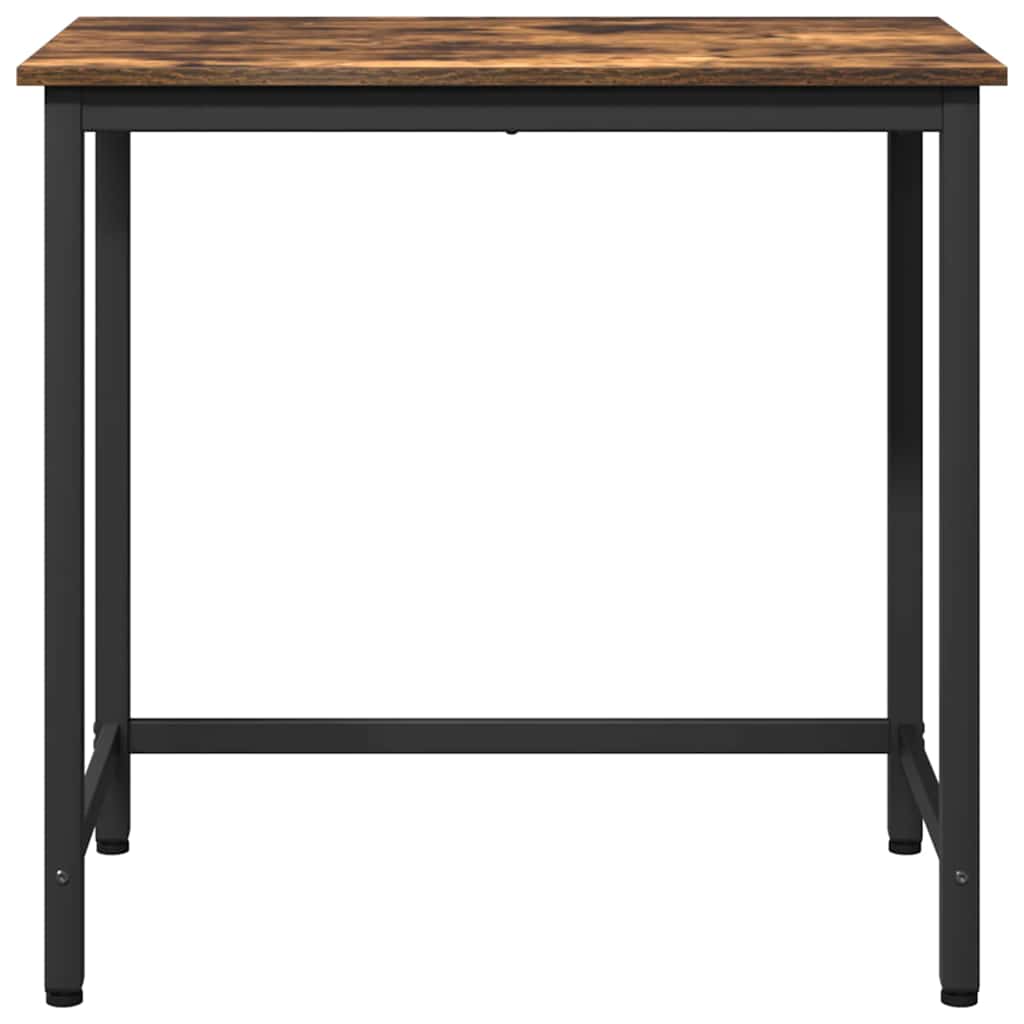 vidaXL Table Smoked Oak 100 x 50 x 76.5 cm Engineered Wood and Steel 5