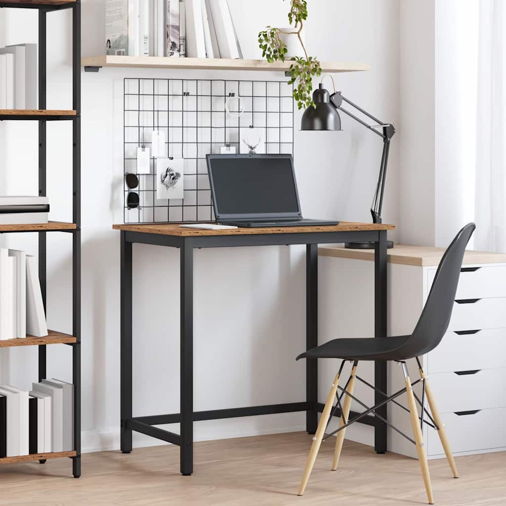 vidaXL Table Old Wood 100 x 50 x 76.5 cm Engineered Wood and Steel 1