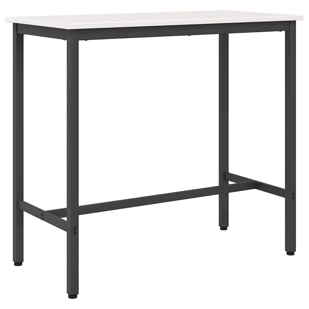 vidaXL Table White 100 x 50 x 91 cm Engineered Wood and Steel 2
