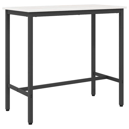 vidaXL Table White 100 x 50 x 91 cm Engineered Wood and Steel 2