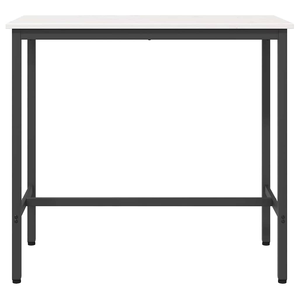 vidaXL Table White 100 x 50 x 91 cm Engineered Wood and Steel 5