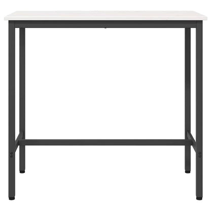 vidaXL Table White 100 x 50 x 91 cm Engineered Wood and Steel 5
