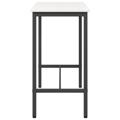 vidaXL Table White 100 x 50 x 91 cm Engineered Wood and Steel 6