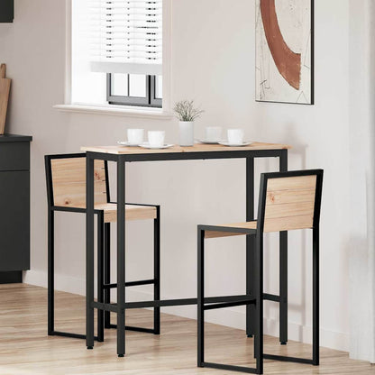 vidaXL Table Natural 100 x 40 x 101 cm Engineered Wood and Steel 1