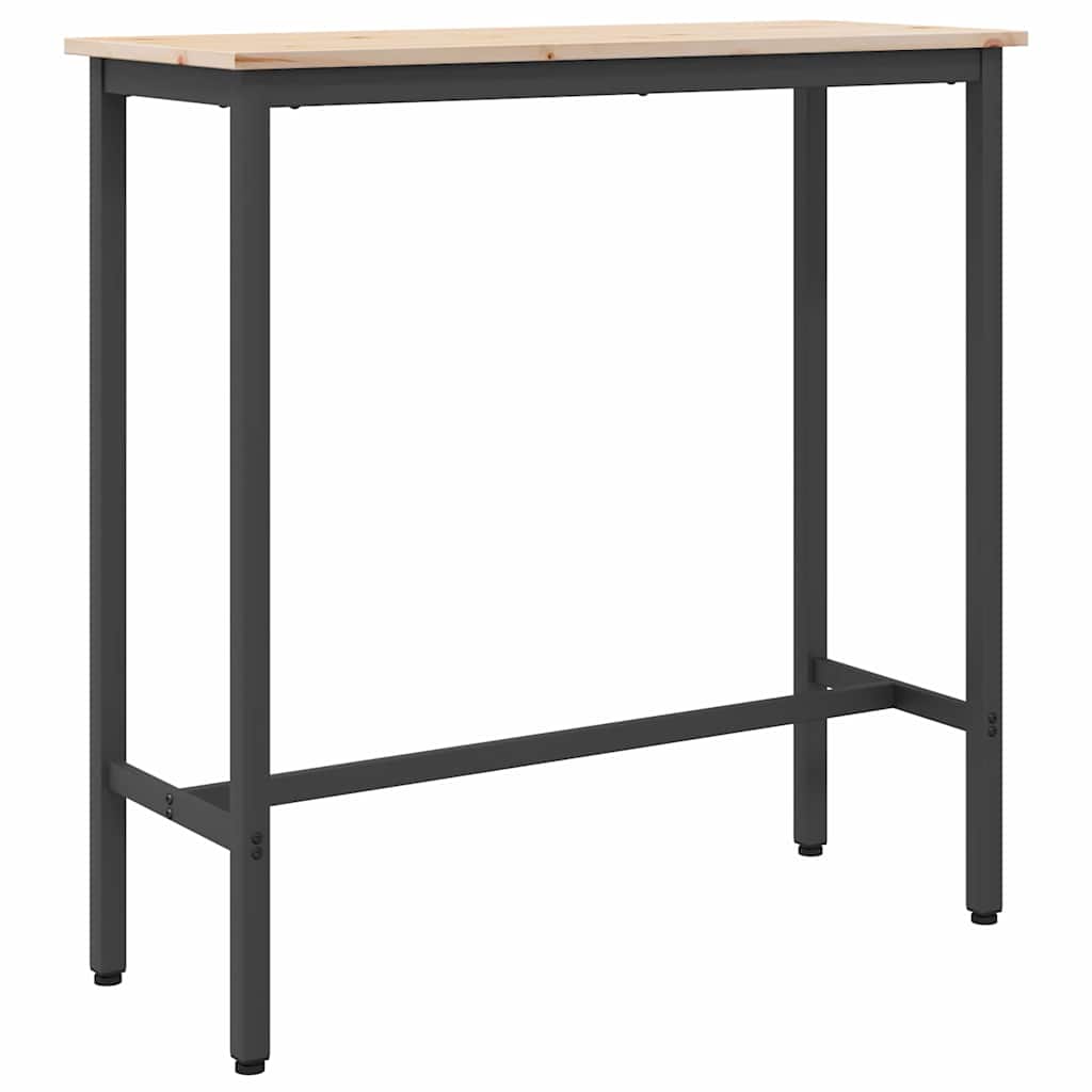 vidaXL Table Natural 100 x 40 x 101 cm Engineered Wood and Steel 2