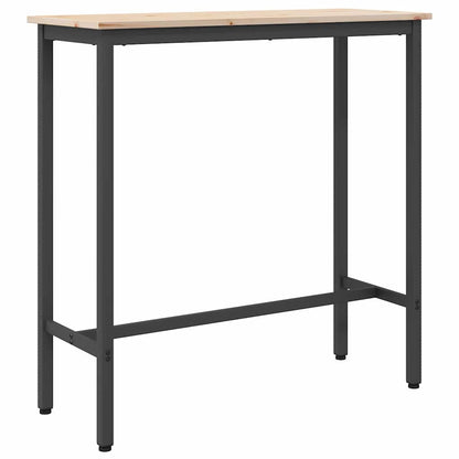 vidaXL Table Natural 100 x 40 x 101 cm Engineered Wood and Steel 2