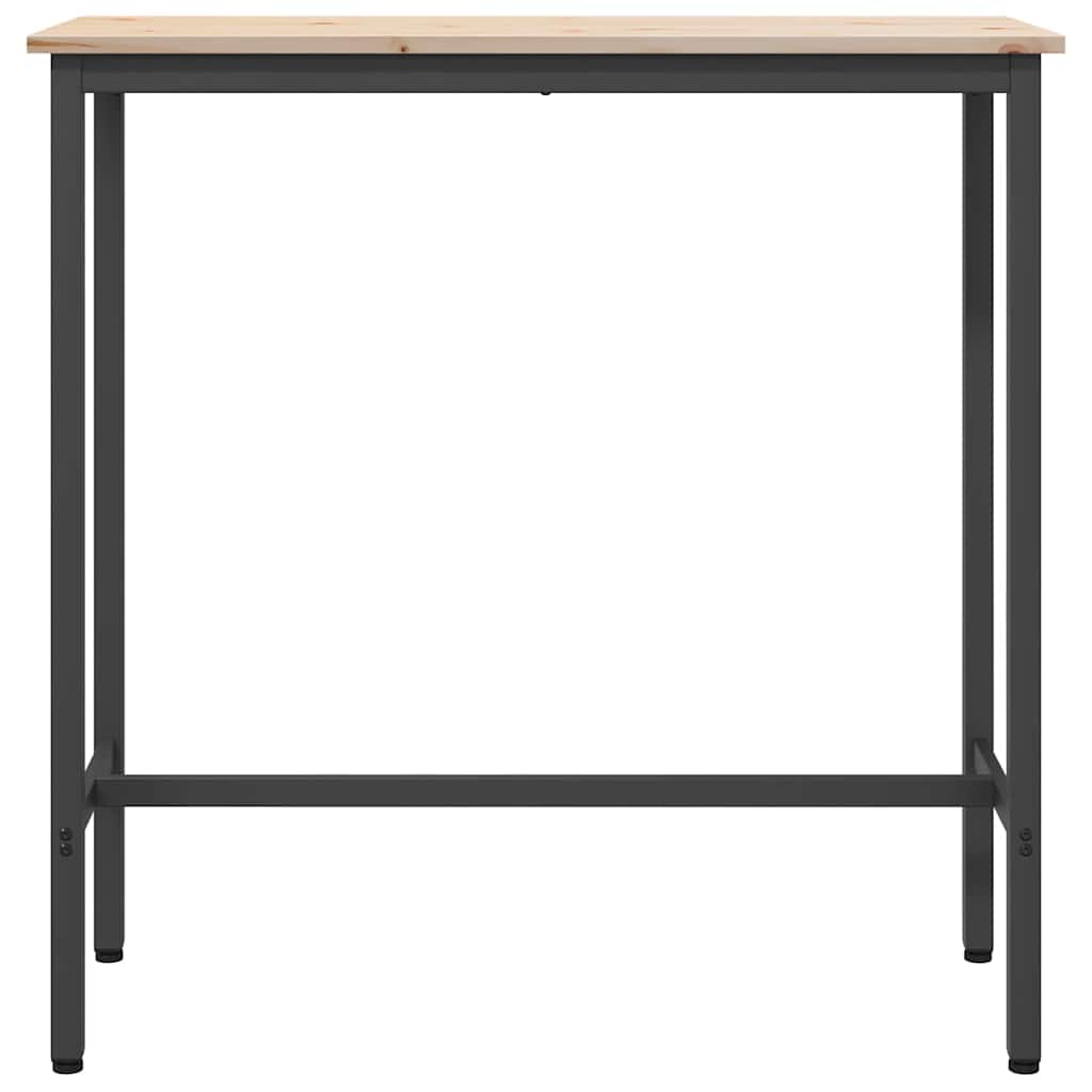 vidaXL Table Natural 100 x 40 x 101 cm Engineered Wood and Steel 5