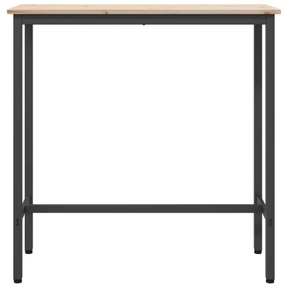 vidaXL Table Natural 100 x 40 x 101 cm Engineered Wood and Steel 5