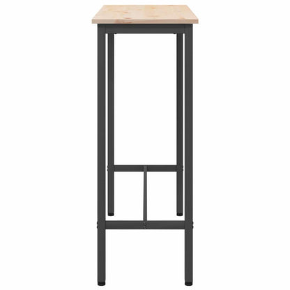 vidaXL Table Natural 100 x 40 x 101 cm Engineered Wood and Steel 6