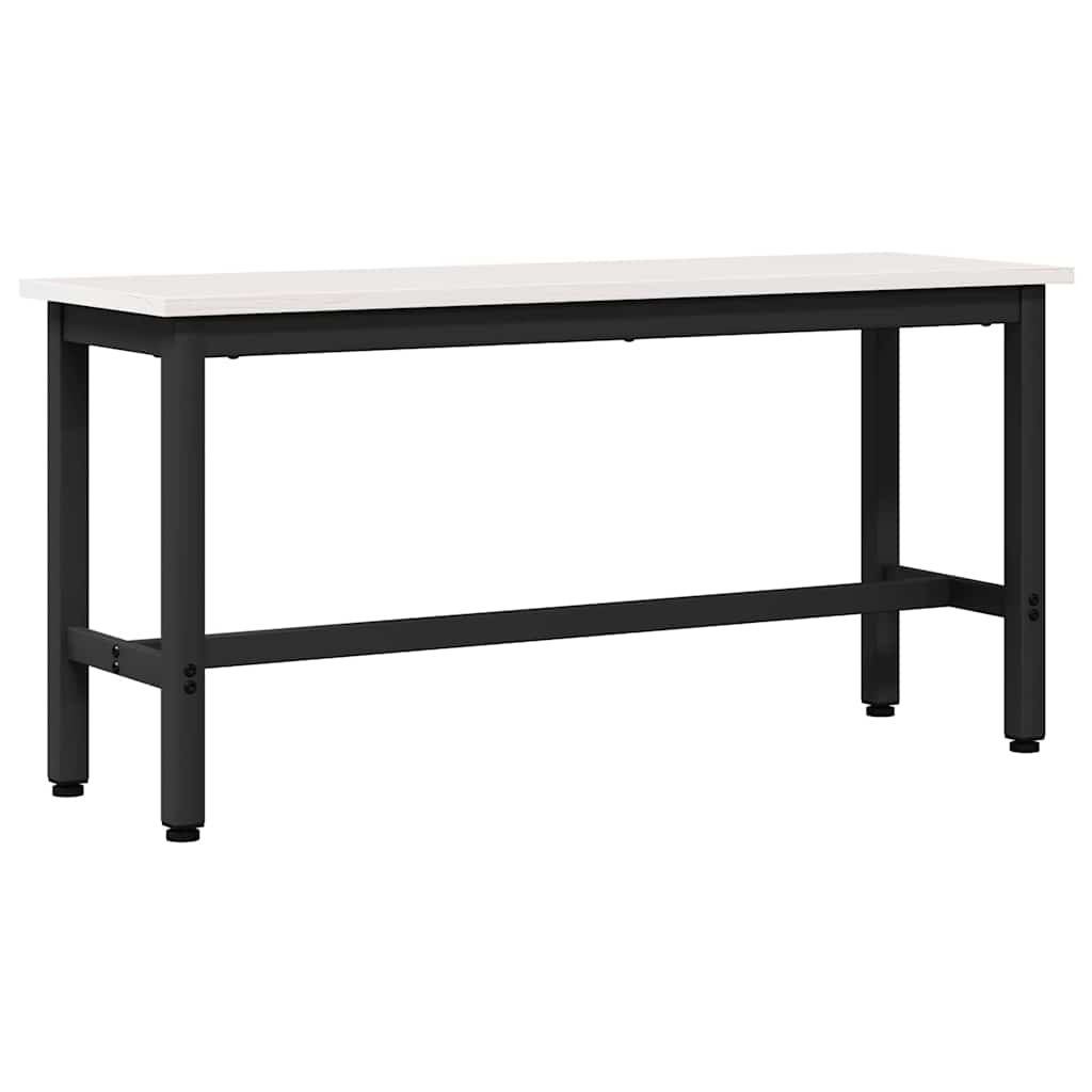 vidaXL Dining Bench White 100 x 32.5 x 49 cm Solid pine wood 2