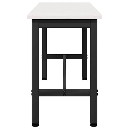 vidaXL Dining Bench White 100 x 32.5 x 49 cm Solid pine wood 5