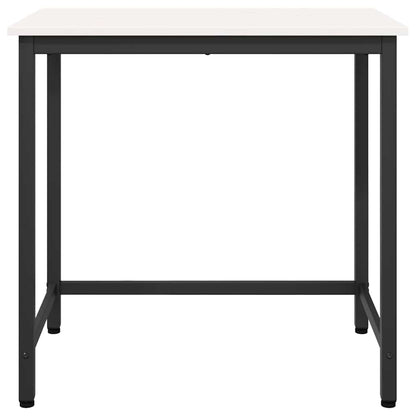 vidaXL Table White 80 x 50 x 77 cm Engineered Wood and Steel 5