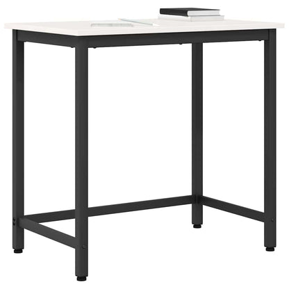 vidaXL Table White 80 x 50 x 77 cm Engineered Wood and Steel 3