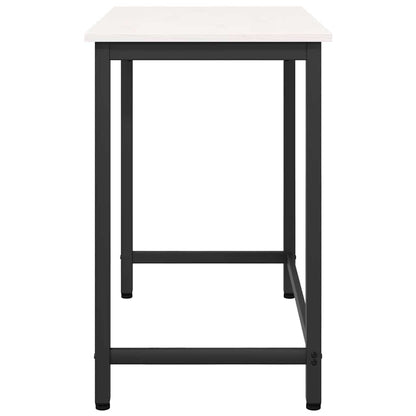 vidaXL Table White 80 x 50 x 77 cm Engineered Wood and Steel 6