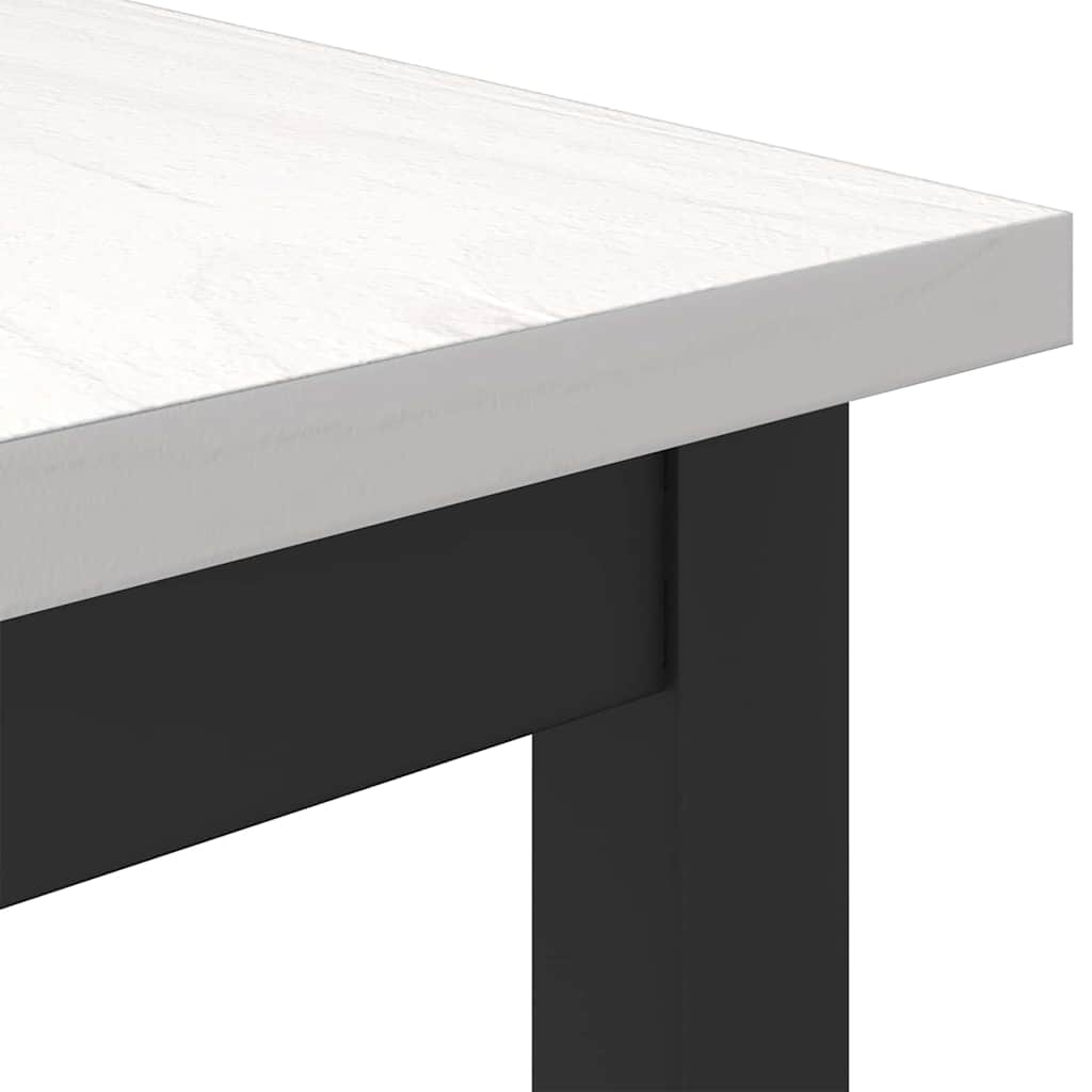 vidaXL Table White 100 x 50 x 77 cm Engineered Wood and Steel 5