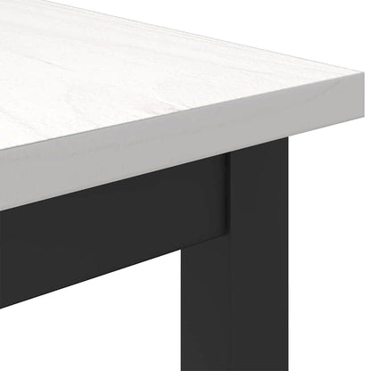vidaXL Table White 100 x 50 x 77 cm Engineered Wood and Steel 5