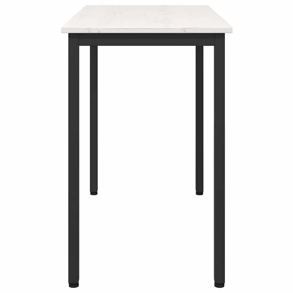 vidaXL Table White 100 x 50 x 77 cm Engineered Wood and Steel 4