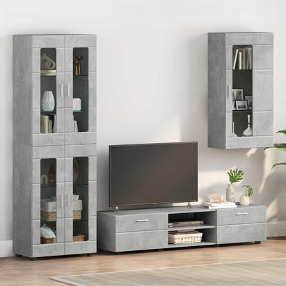 vidaXL TV Cabinet Set FLORIN 3 pcs 150 x 39 x 30 cm Concrete Grey