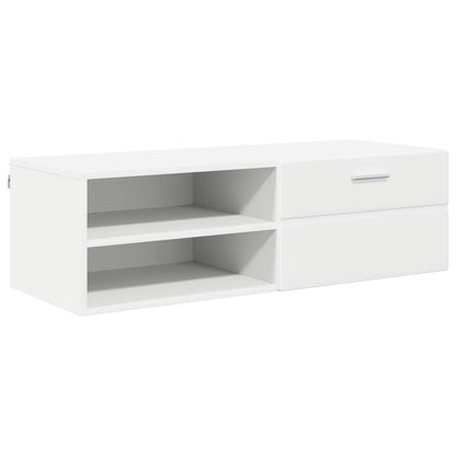 vidaXL Wooden Cabinet 100.5 x 39 x 30 cm White Engineered Wood 2