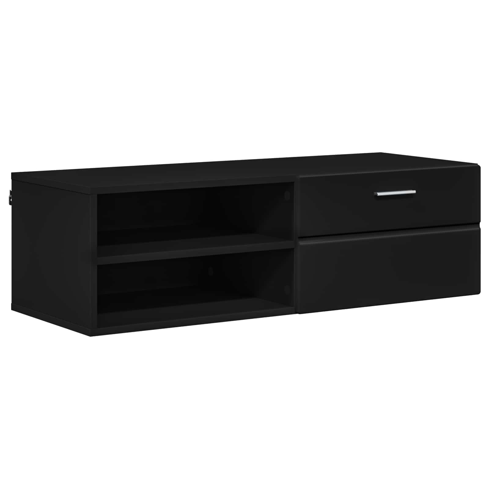 vidaXL Wooden Cabinet 100.5 x 39 x 30 cm Black Engineered Wood 2