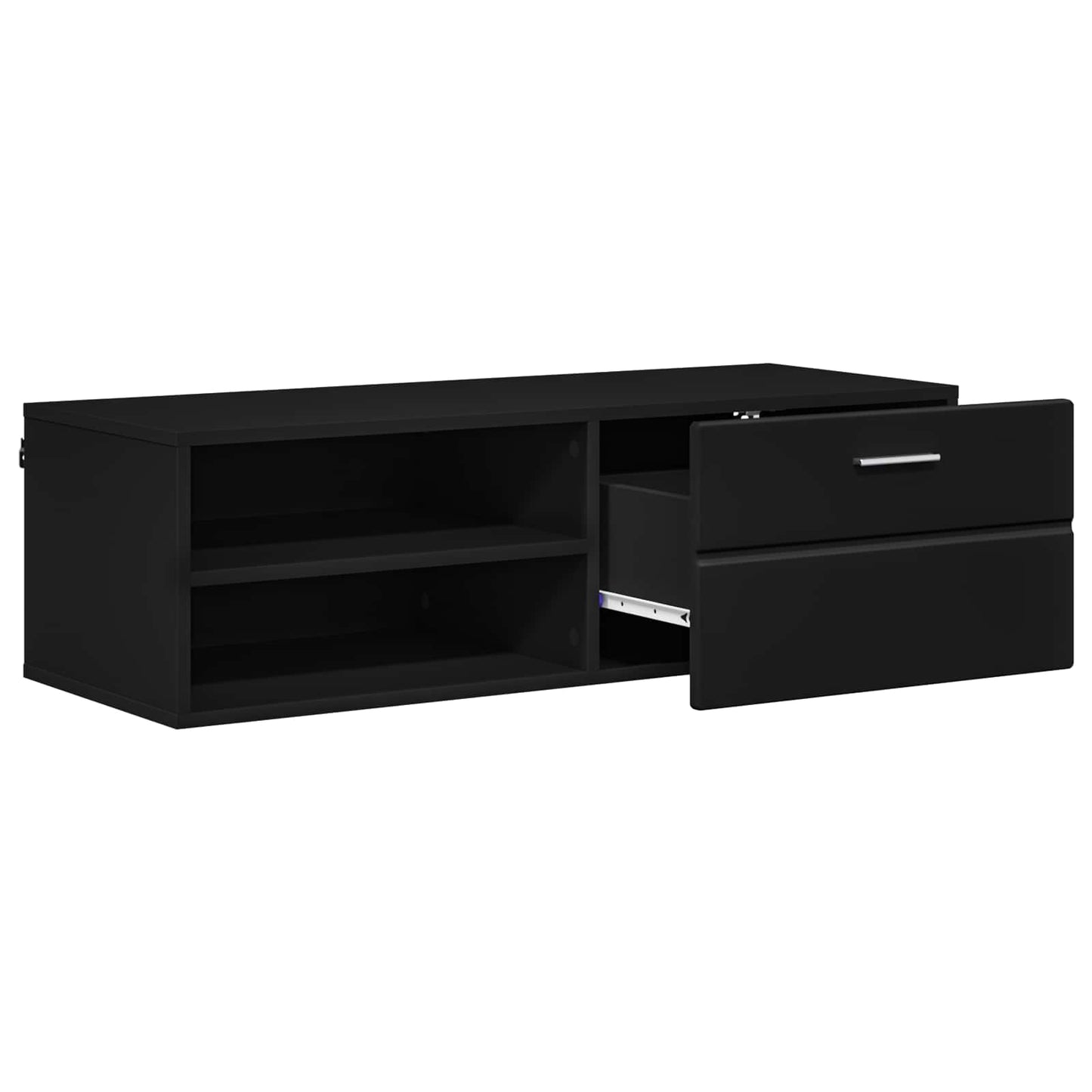 vidaXL Wooden Cabinet 100.5 x 39 x 30 cm Black Engineered Wood 5