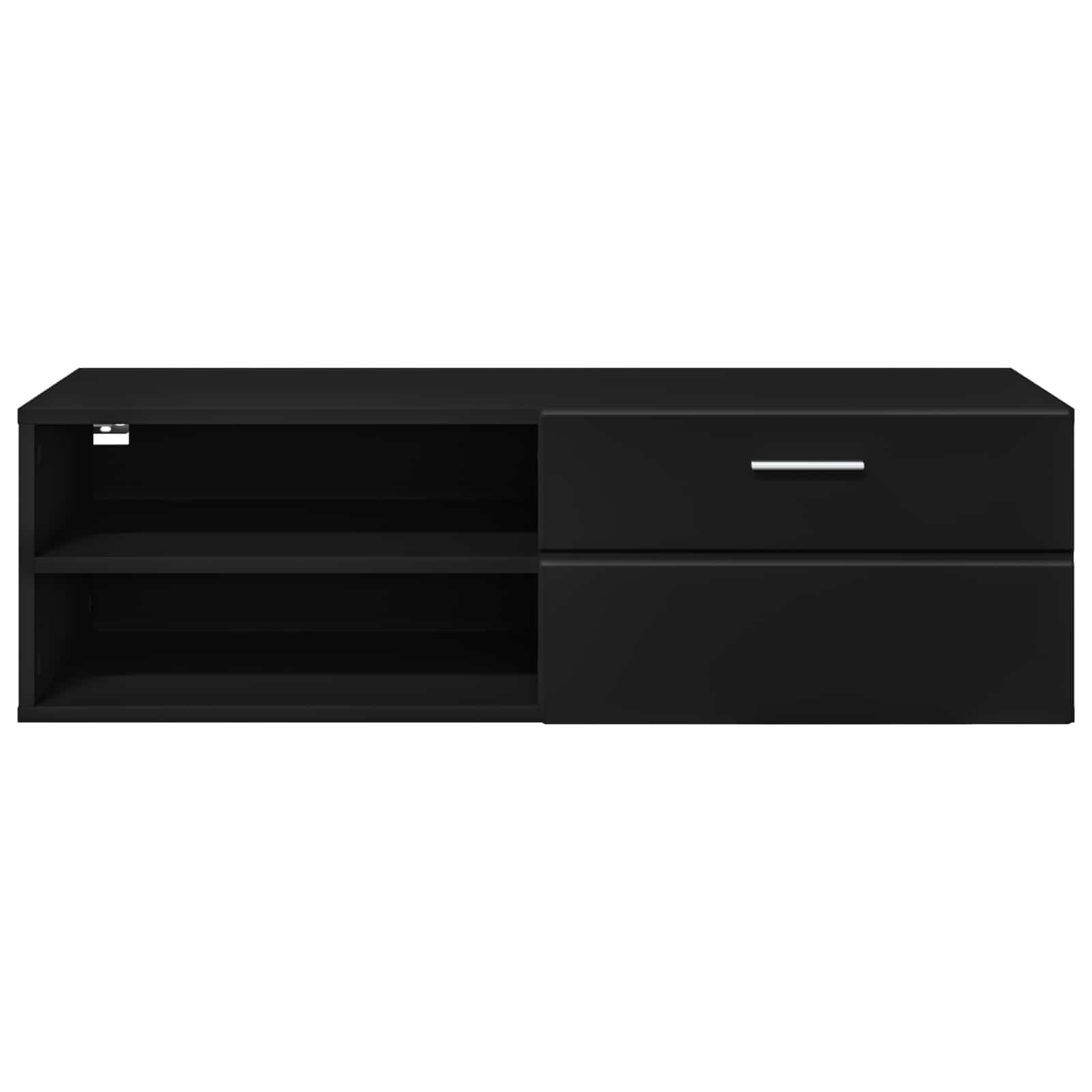 vidaXL Wooden Cabinet 100.5 x 39 x 30 cm Black Engineered Wood 6