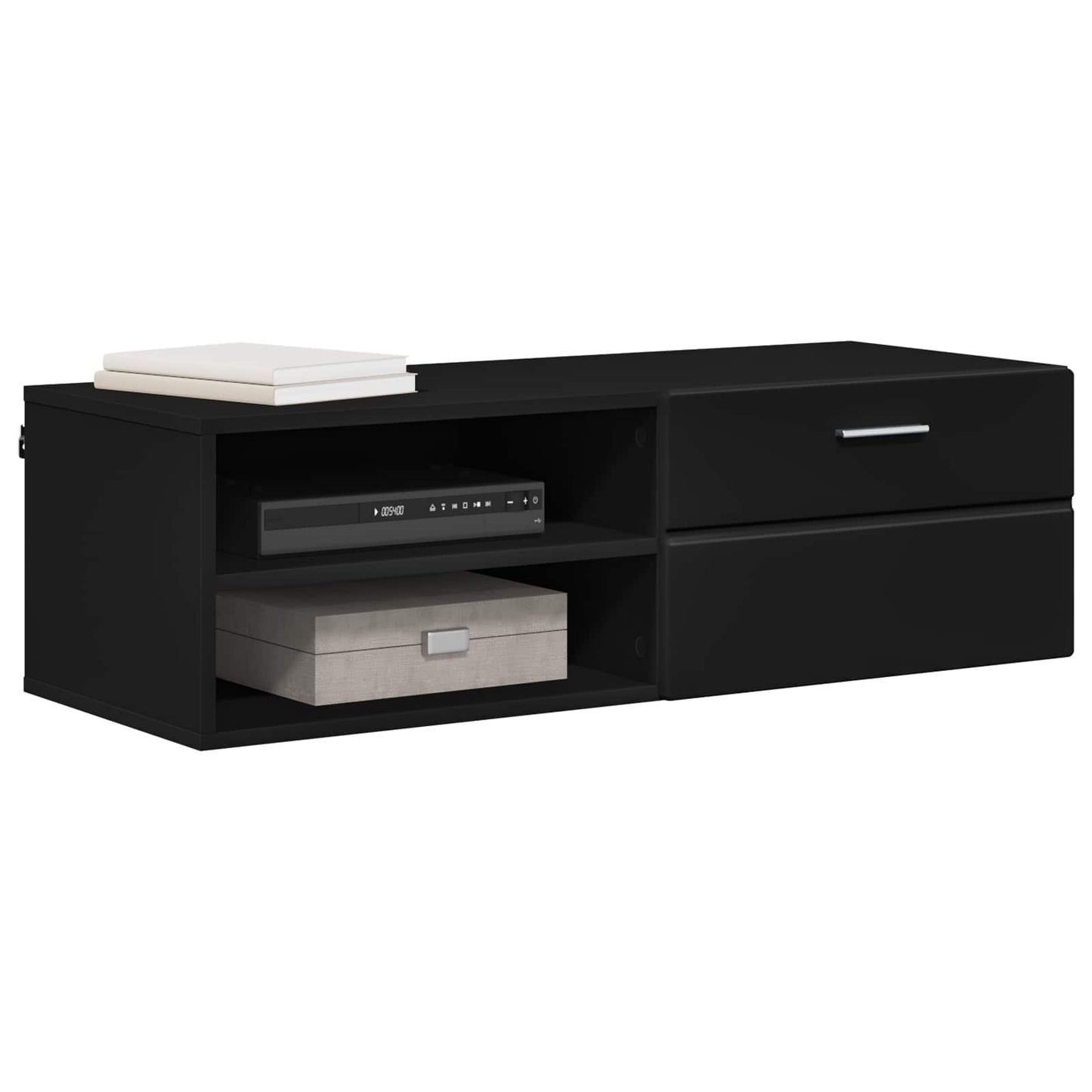 vidaXL Wooden Cabinet 100.5 x 39 x 30 cm Black Engineered Wood 3