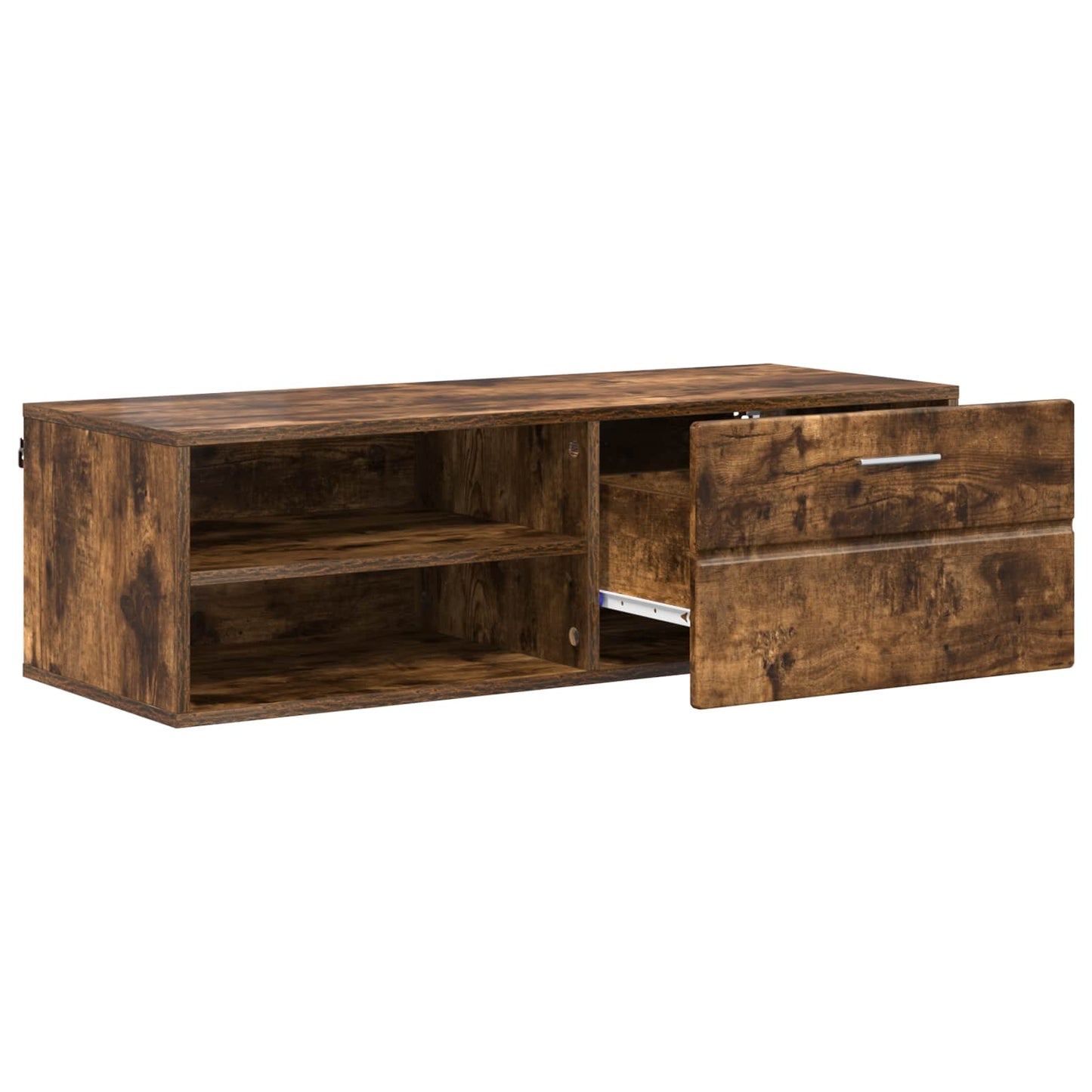 vidaXL Wooden Cabinet 100.5 x 39 x 30 cm Smoked Oak Engineered Wood 5
