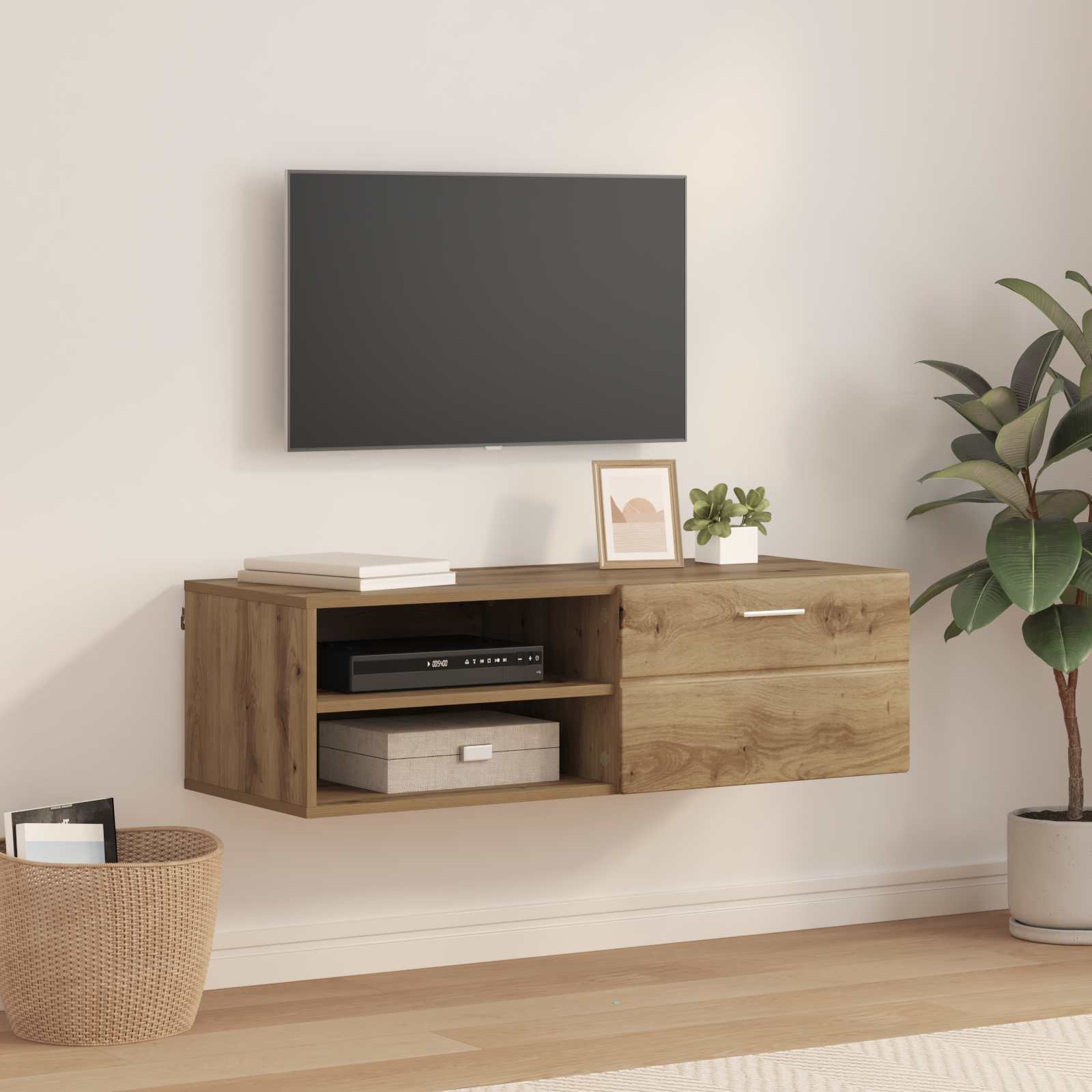 vidaXL Wooden Cabinet 100.5 x 39 x 30 cm Artisan Oak Engineered Wood 1